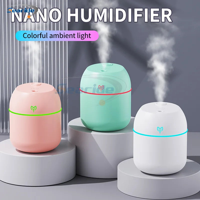 Nebula Glow: Portable LED Air Humidifier & Diffuser