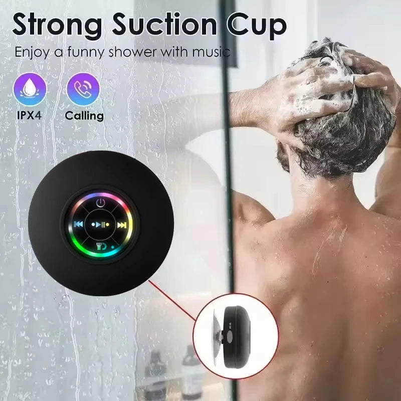 Nebula Glow-Sync: Suction Cup LED Outdoor Speaker