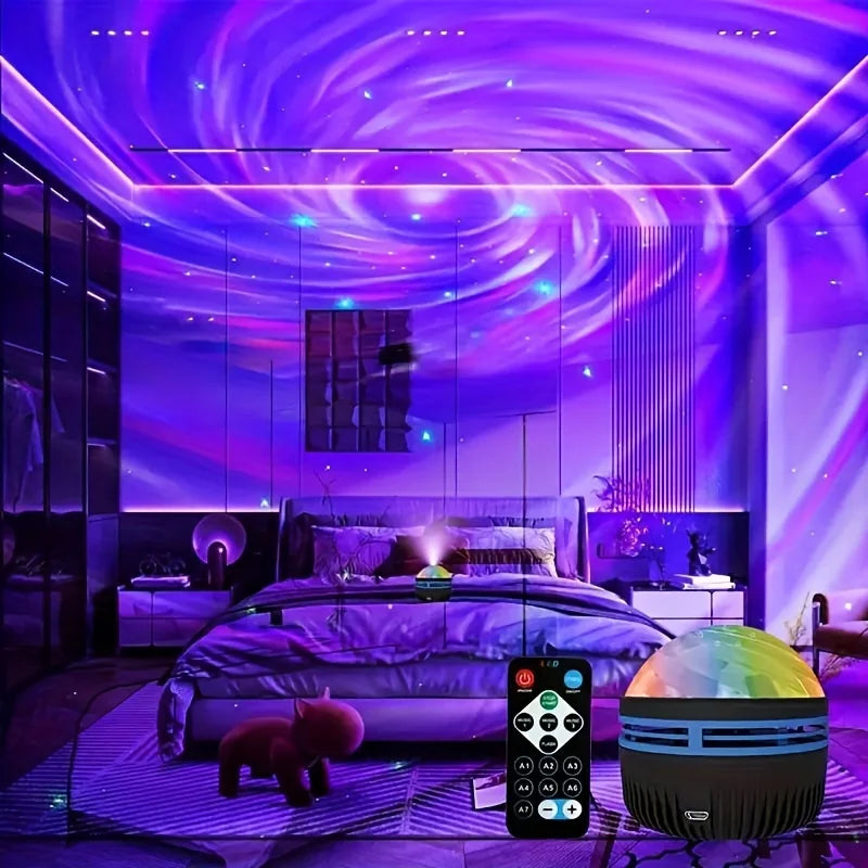 Nebula Rhythm: Sound-Active Galaxy Projector