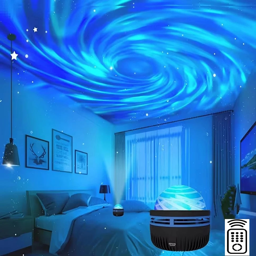 Nebula Ocean: 7-Color Water Wave Projector