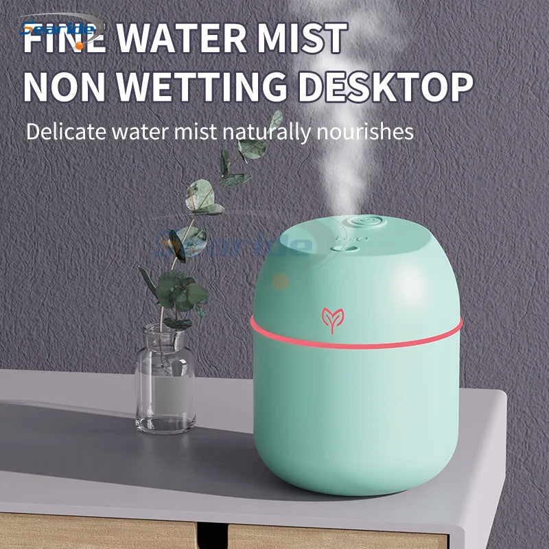 Nebula Glow: Portable LED Air Humidifier & Diffuser