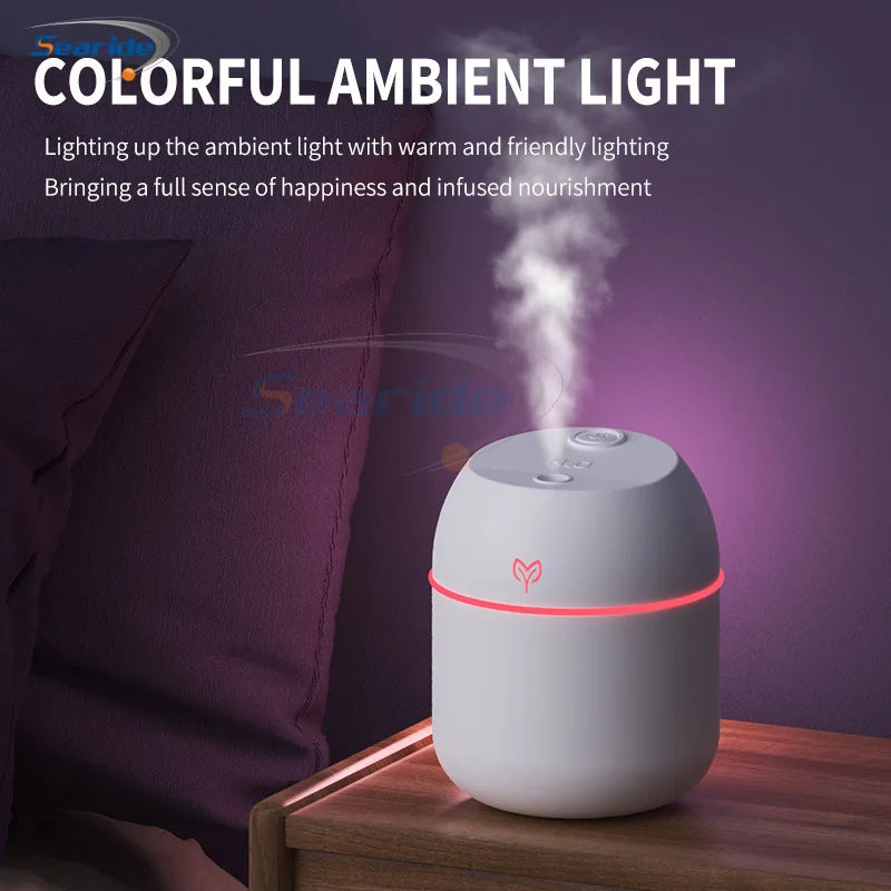 Nebula Glow: Portable LED Air Humidifier & Diffuser