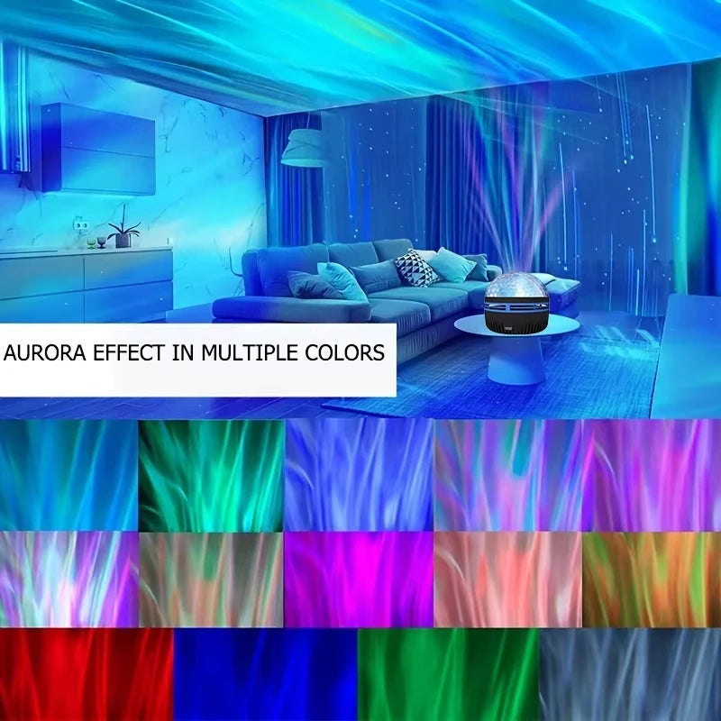 Nebula Ocean: 7-Color Water Wave Projector