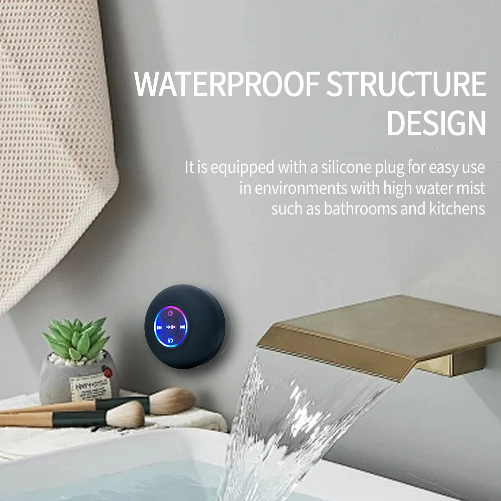 Nebula Glow-Sync: Suction Cup LED Outdoor Speaker