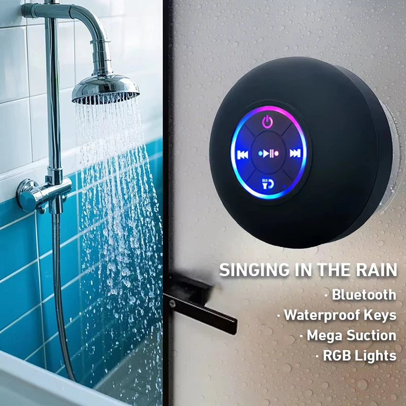 Nebula Glow-Sync: Suction Cup LED Outdoor Speaker