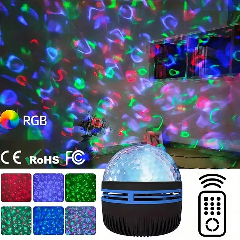 Nebula Ocean: 7-Color Water Wave Projector