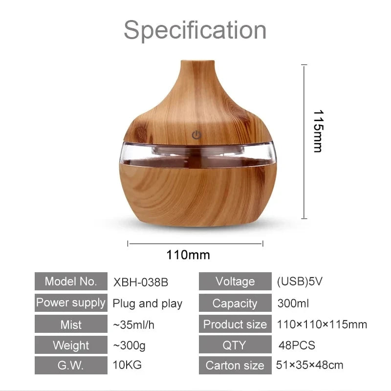 Nebula Echo-Mist: 300ml Silent Ultrasonic Diffuser